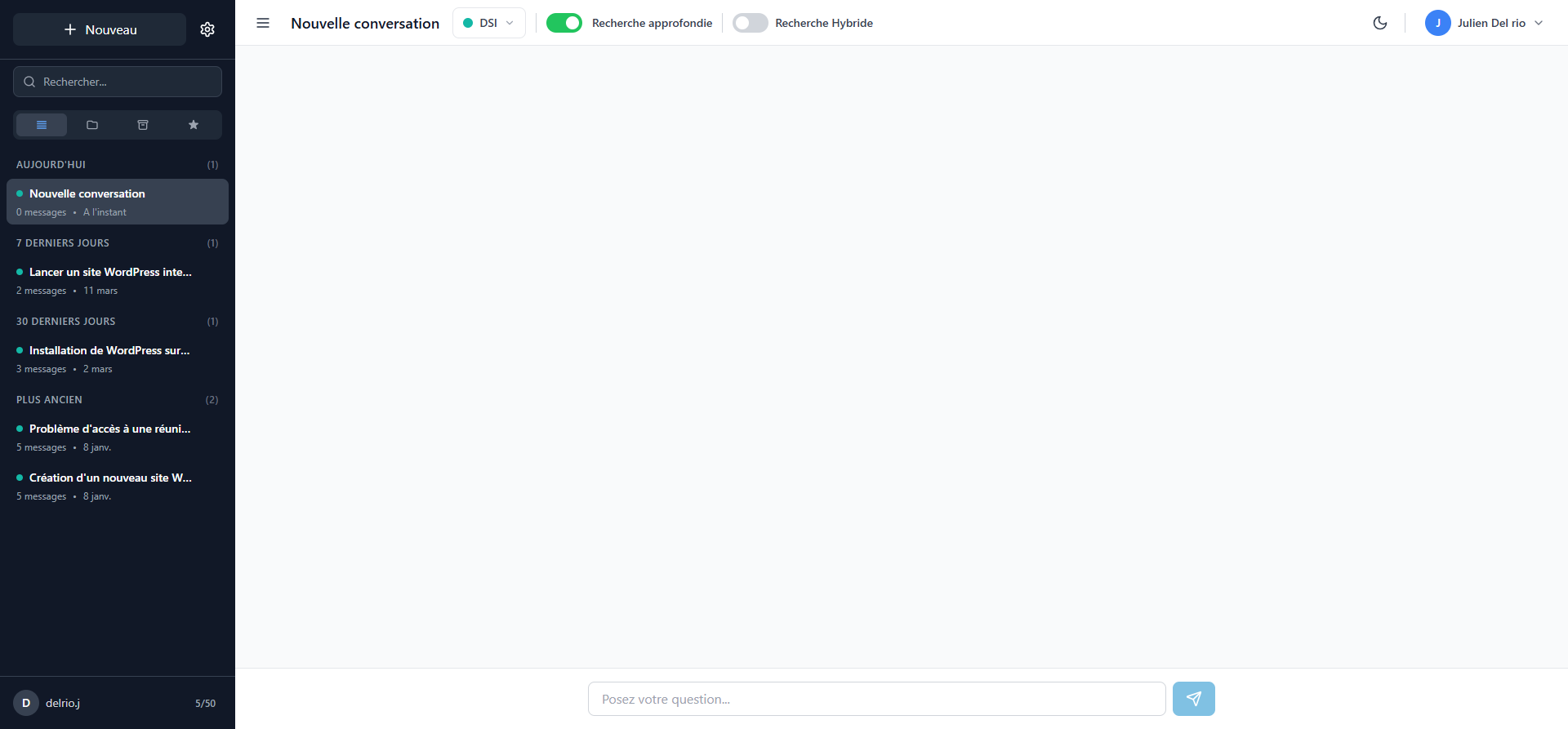 RAGFab chat interface